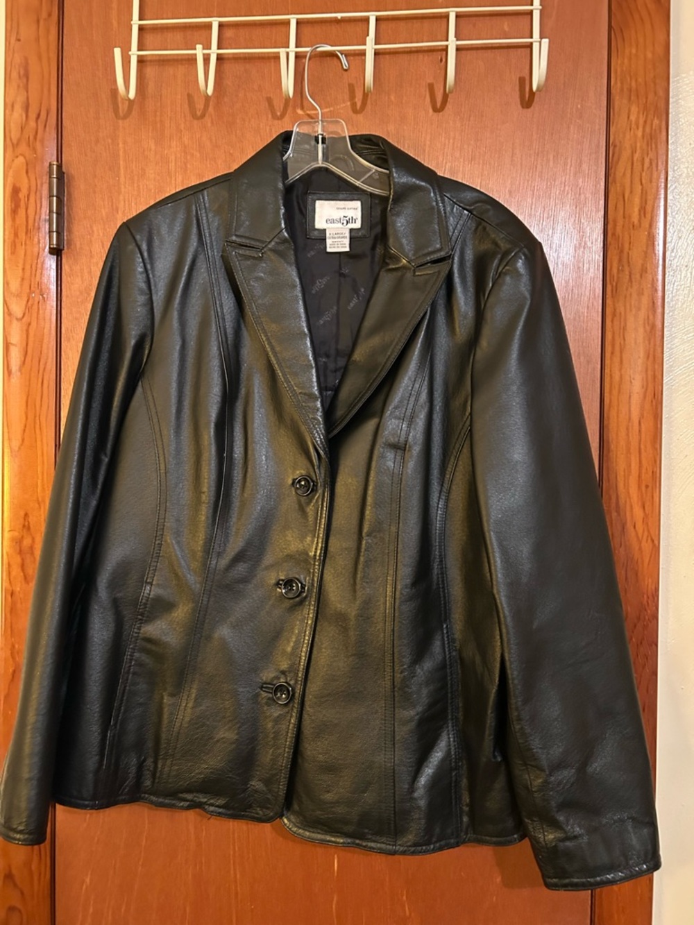 East 5th Black Genuine Leather Jacket